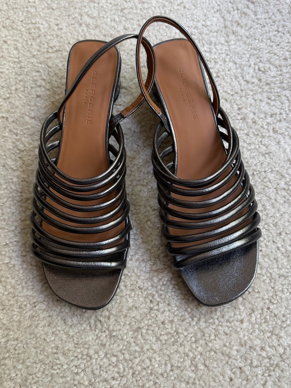Clergerie Gunmetal Sandals